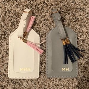Mr and Mrs luggage tags!